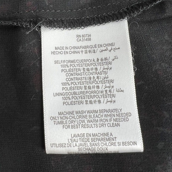 BCBGeneration Navy Blue Red Black Abstract Floral Sleeveless Dress Sz 10 - Picture 10 of 11